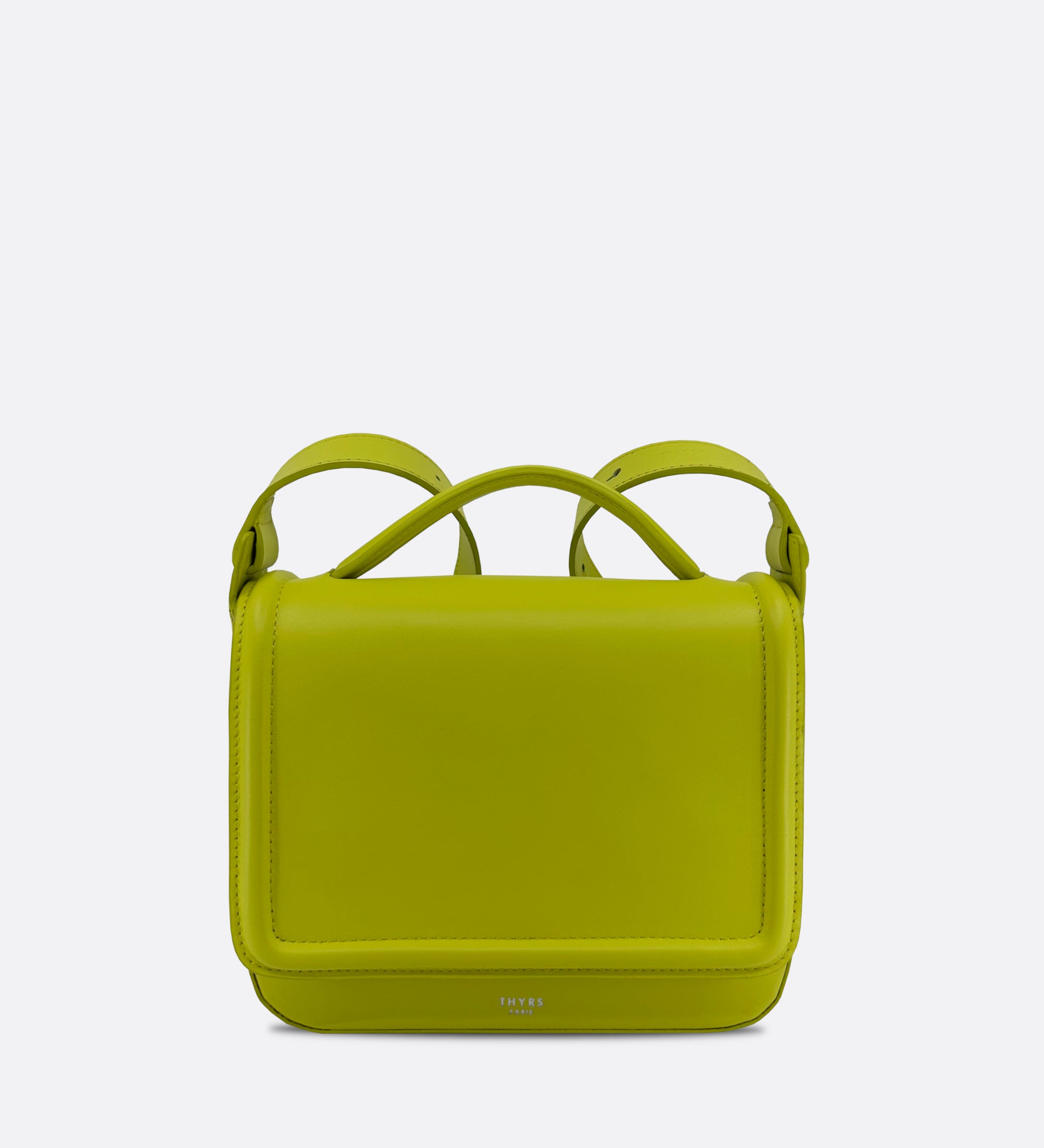Sac bandoulière Nine cuir lisse jaune THYRS