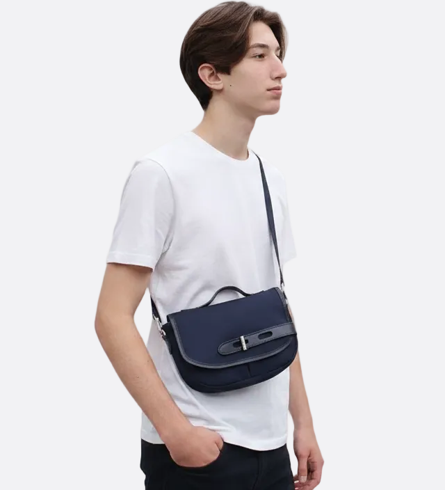 Umhängetasche aus doppeltem Twill | S
