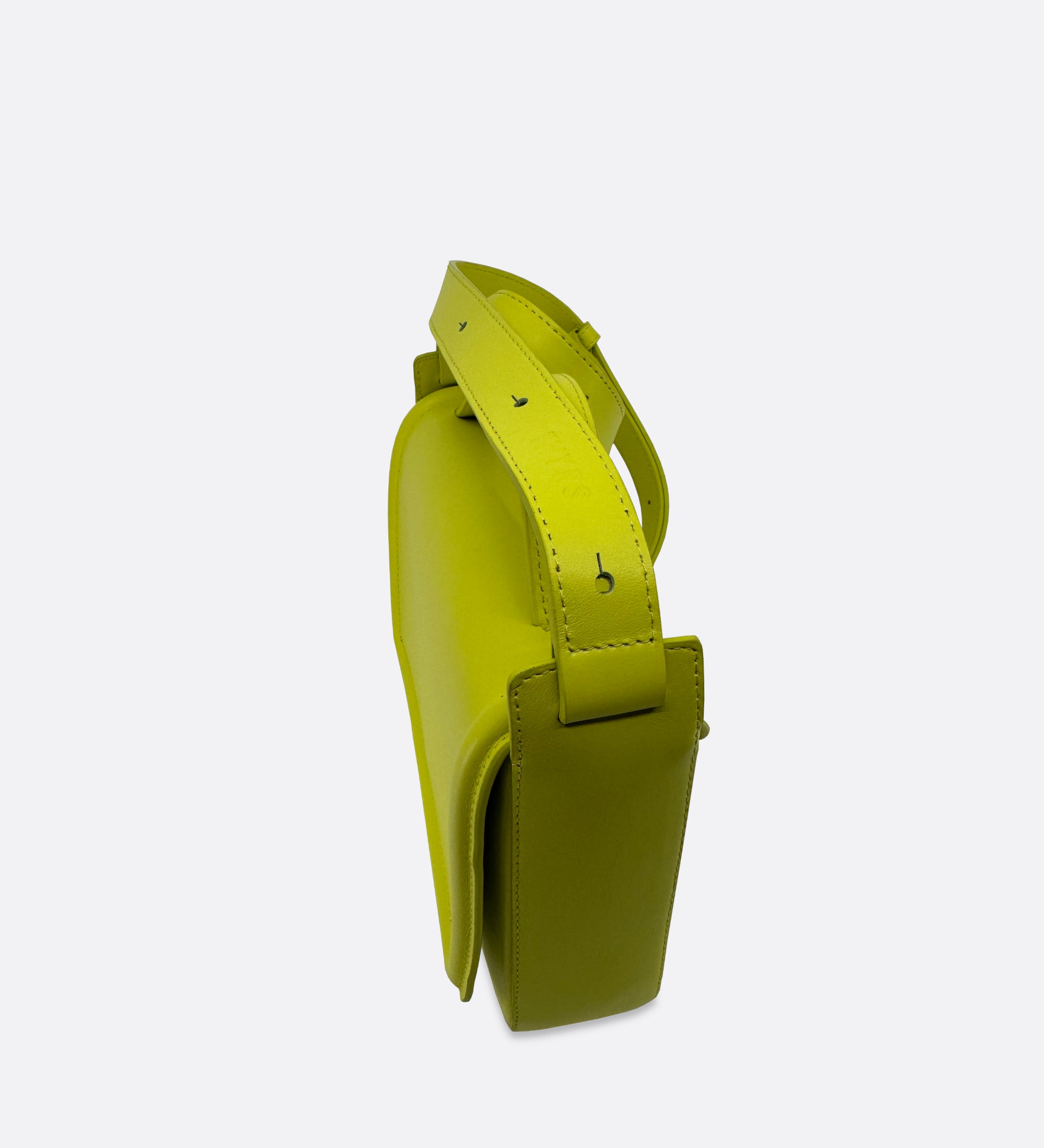 Sac bandoulière Nine cuir lisse jaune THYRS