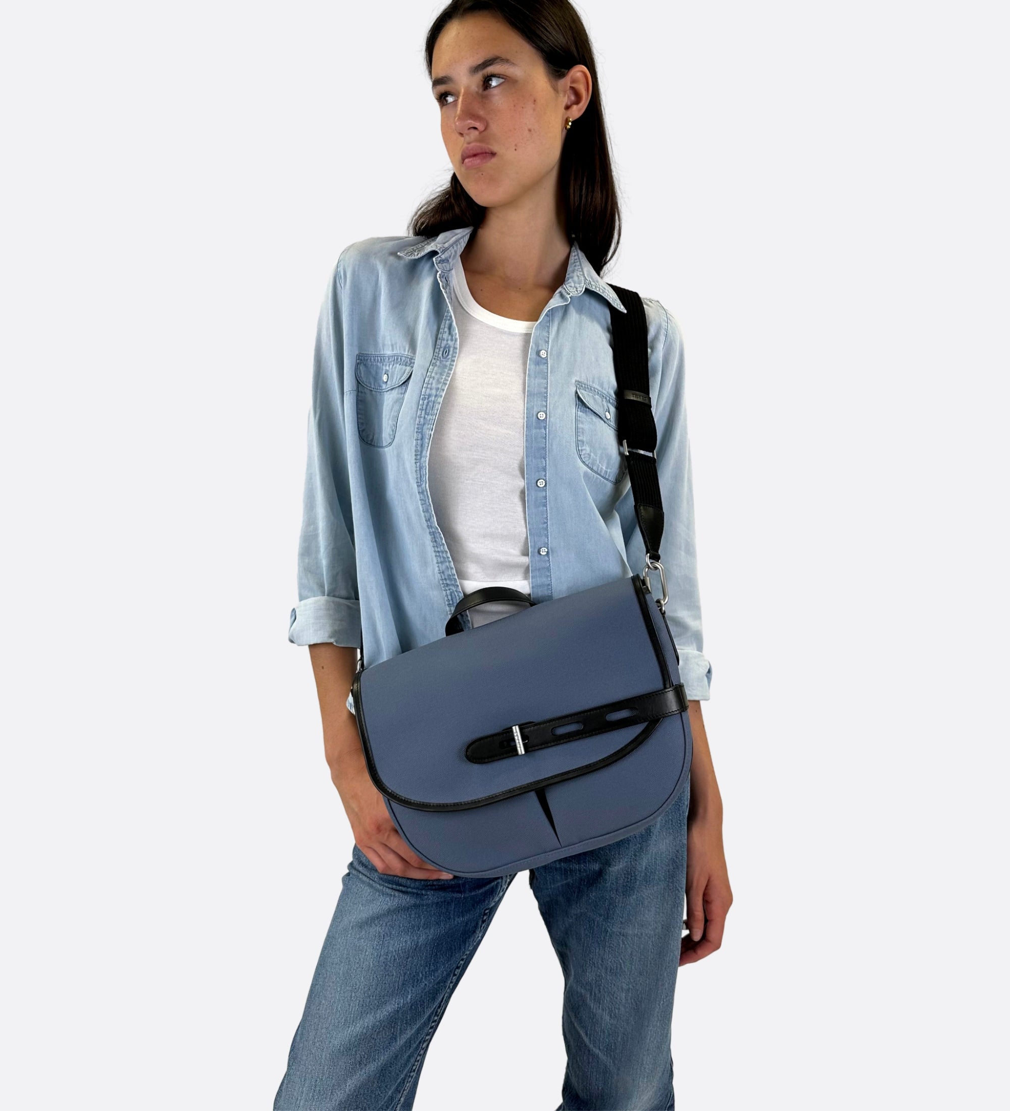 Moyenne besace Made in France bleu THYRS 