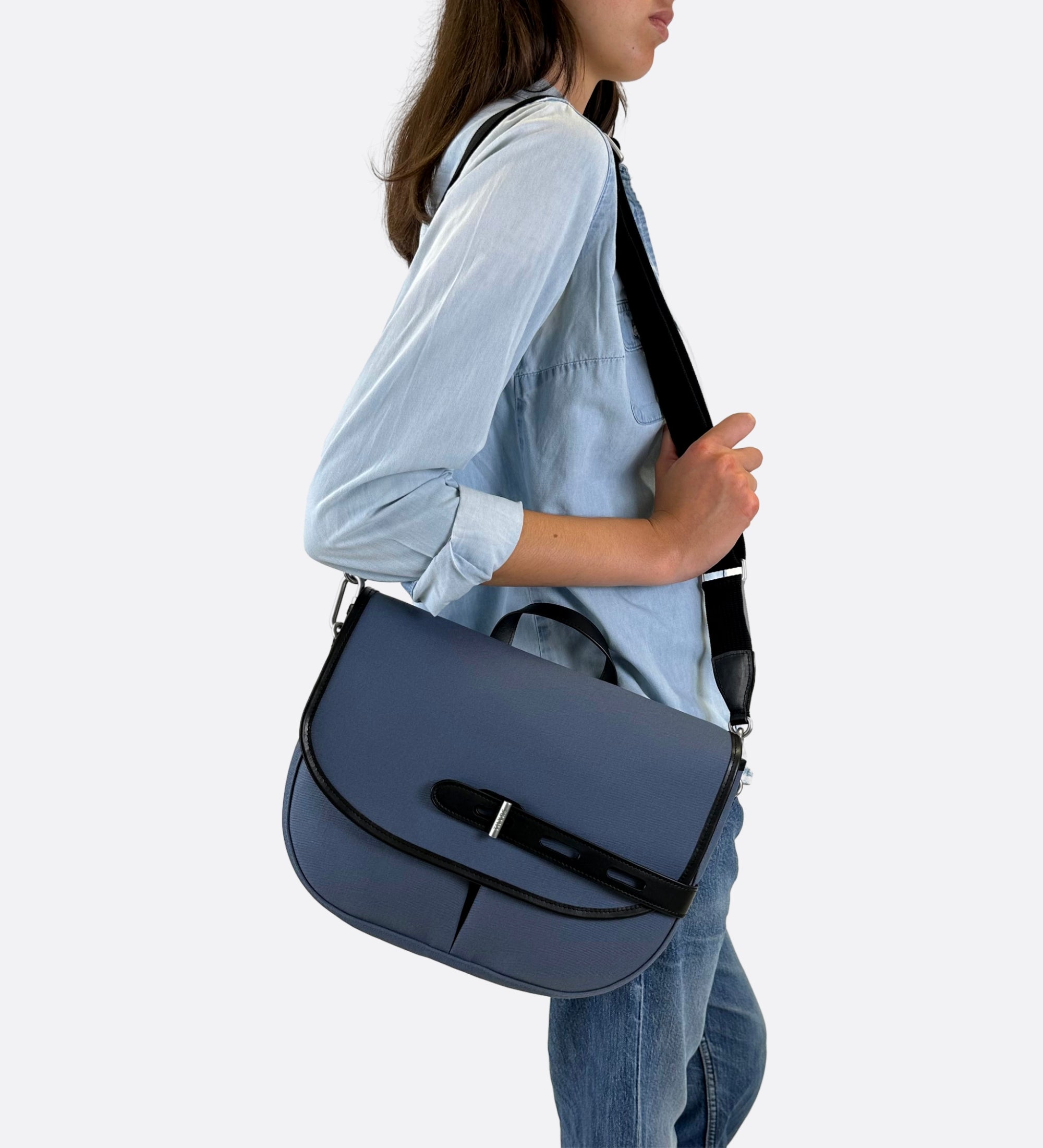 Moyenne besace Made in France bleu THYRS 