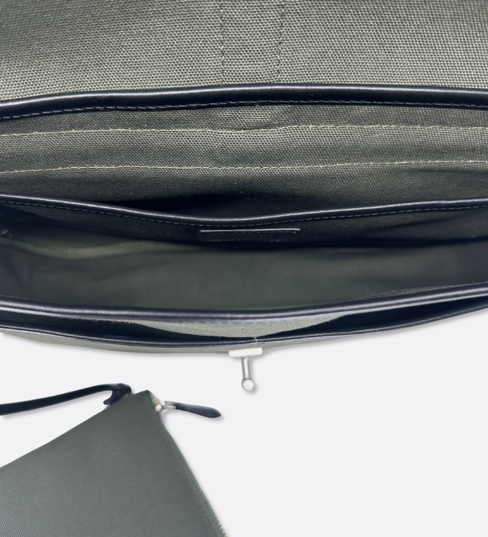 Besace toile coton bio, kaki bronze, taille M, THYRS