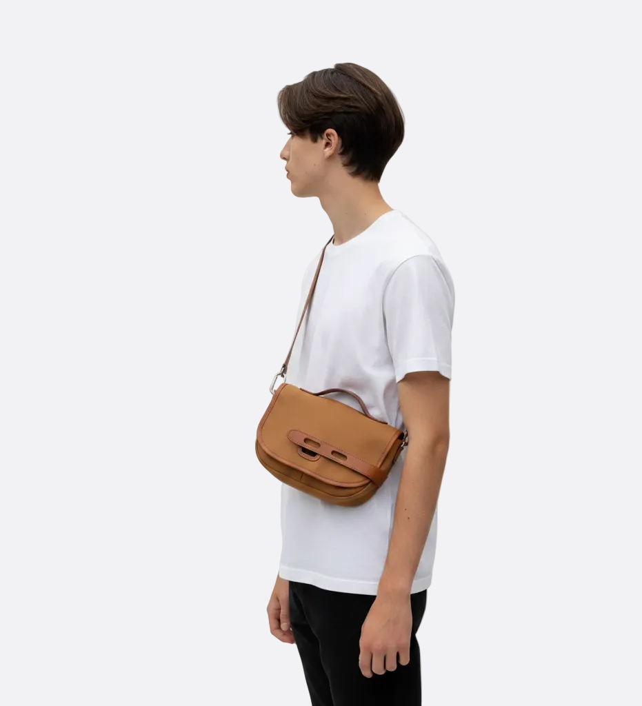 Umhängetasche aus doppeltem Twill | S